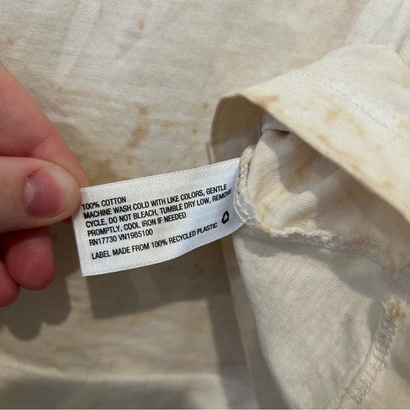 Cream Tie Dye Muscle Tank Top - Picture 4 of 4